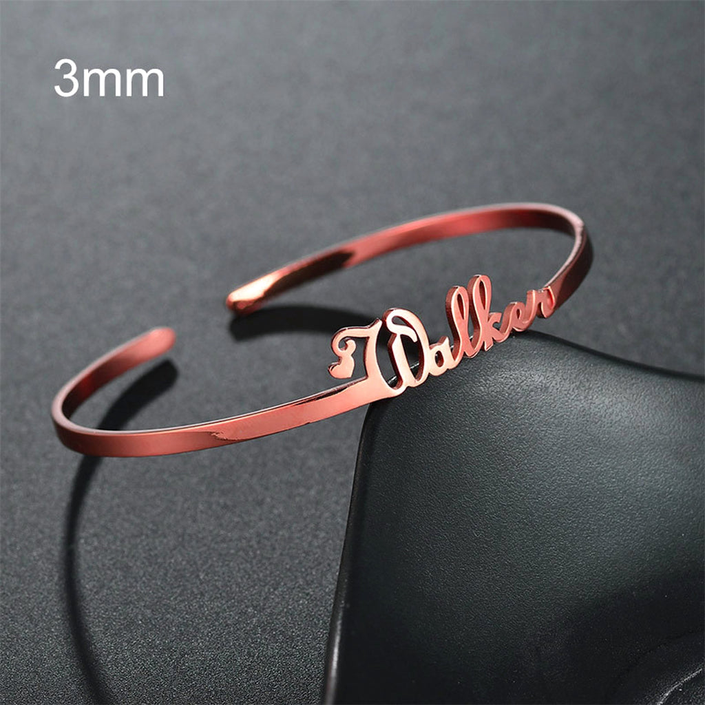 Personalized Name Bracelet – Custom Engraved Stainless Steel Bangle - enhanced image 5