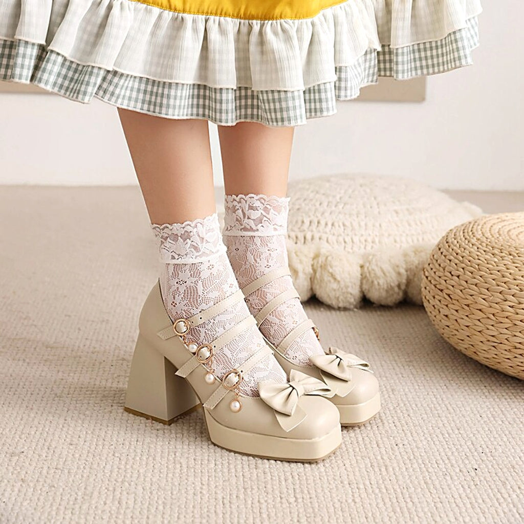 Cute Round Toe Single Shoe Bow Student Shoes - enhanced image 5