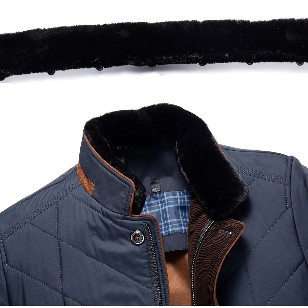 Dad's Warm Leisure Cotton-padded Coat Stand-up Collar Thick Coat Men - enhanced image 5
