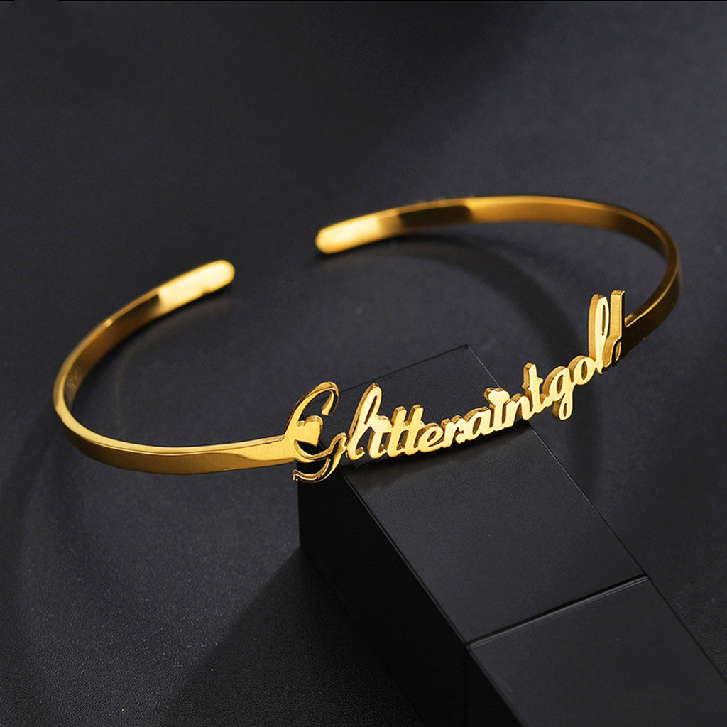 Personalized Stainless Steel Name Bracelet – Custom Engraved Jewelry - enhanced image 5
