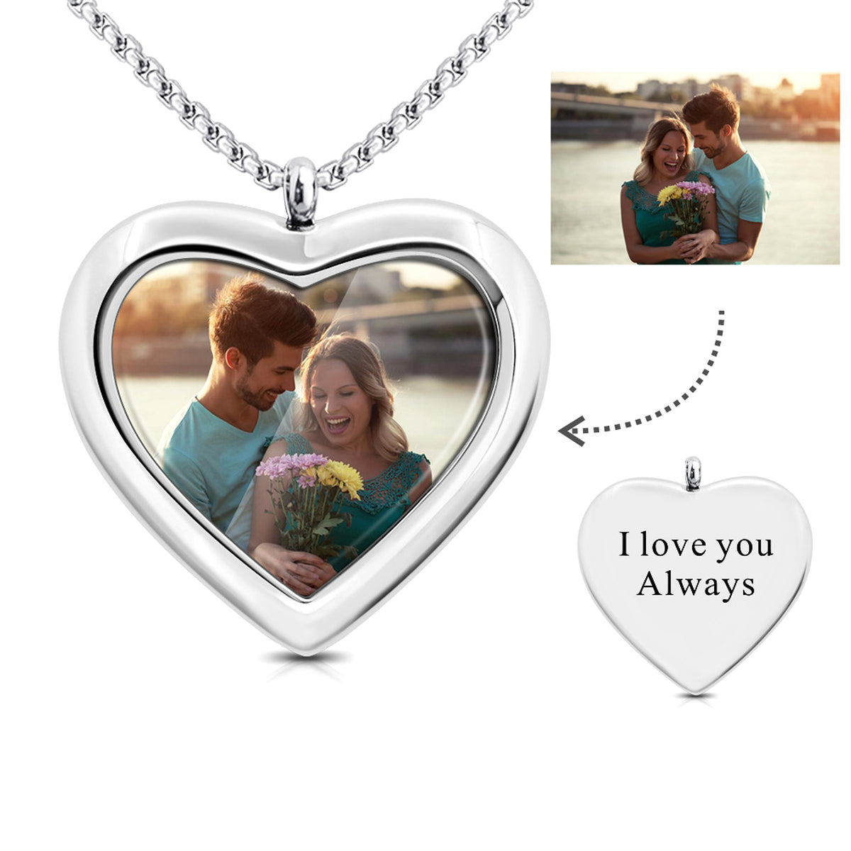 DIY Private Custom Memory Photo Frame Necklace - enhanced image 5