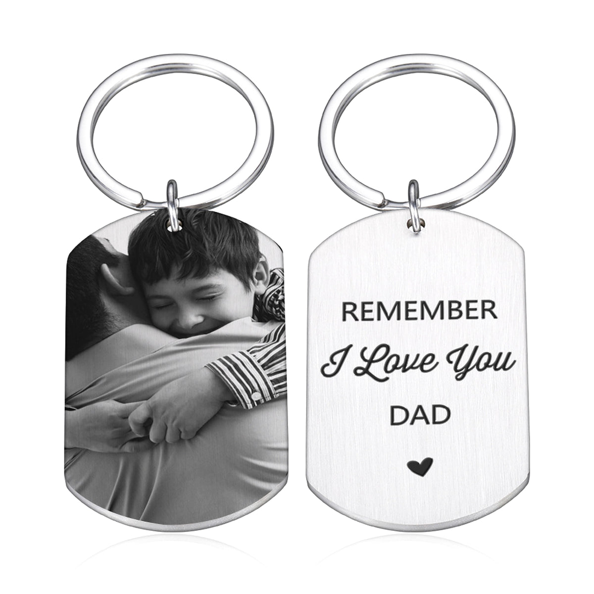Custom Engraved Keychain – Personalized Photo & Name Tag Pendant - enhanced image 5
