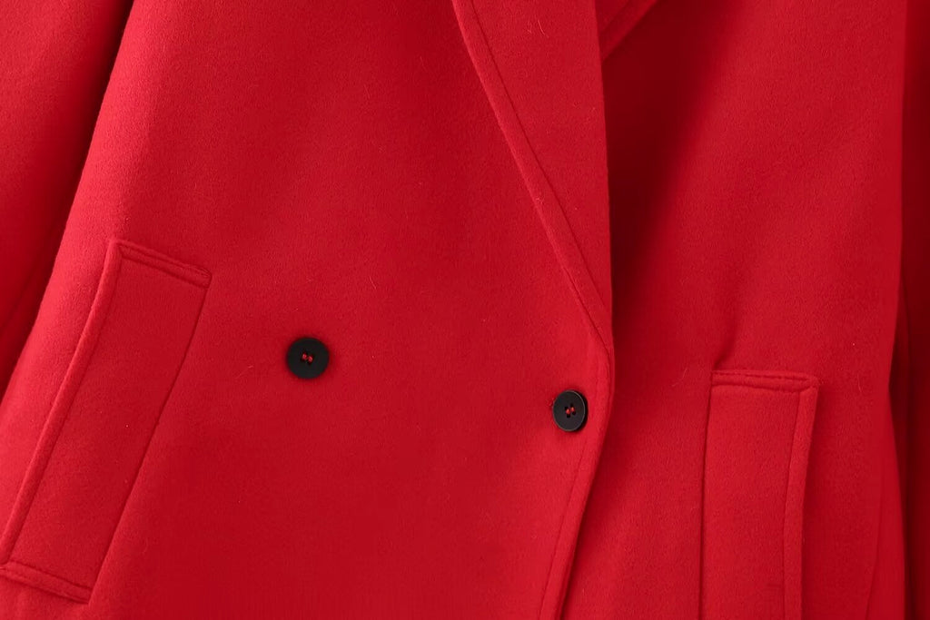 Double-Breasted Long Red Overcoat – Haute Edition 25 - enhanced image 5