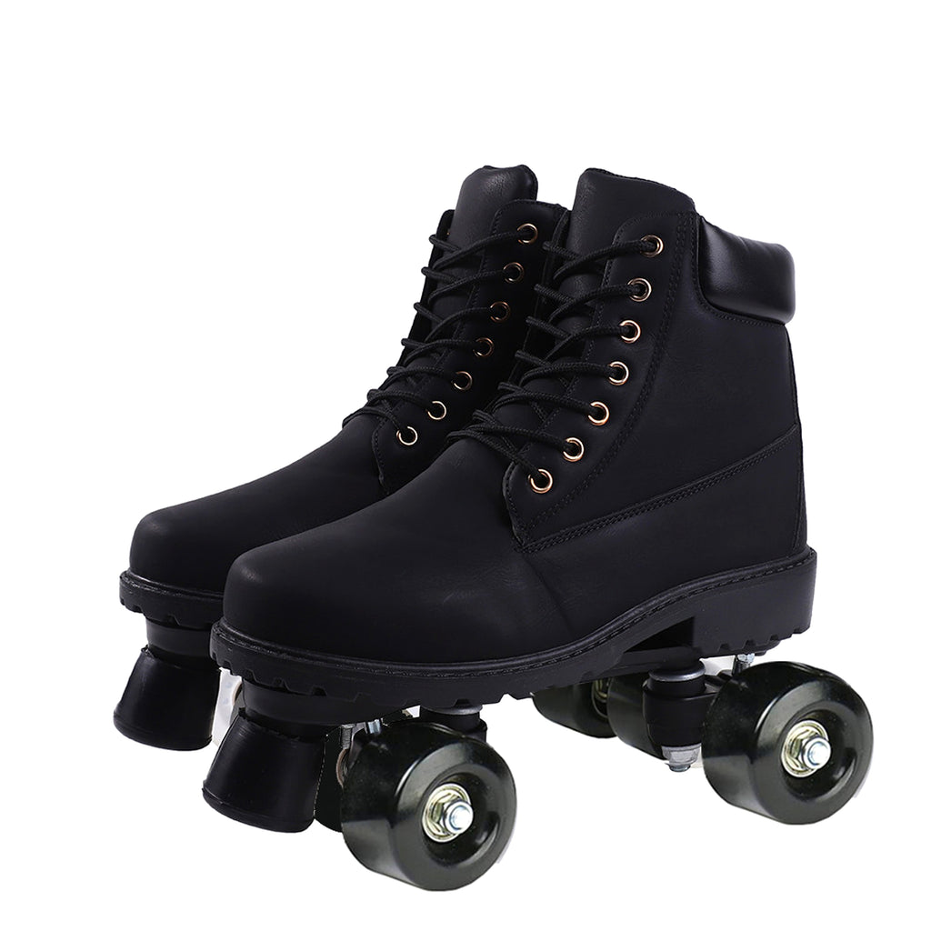 Double Row Skates Double Row Pulleys Four-roller Skates Roller Skating Flashing Wheels - enhanced image 5