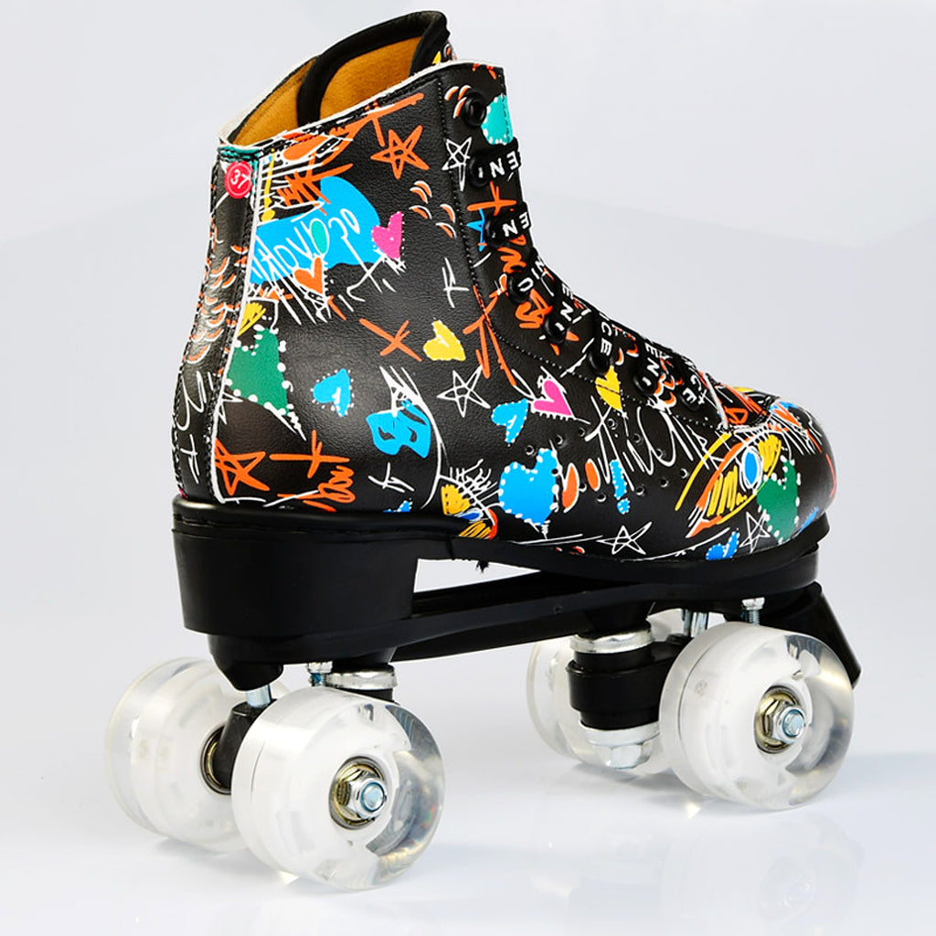 Double Row Skates New Flash Wheel Wear-resistant Four-wheel Roller Skates - enhanced image 5
