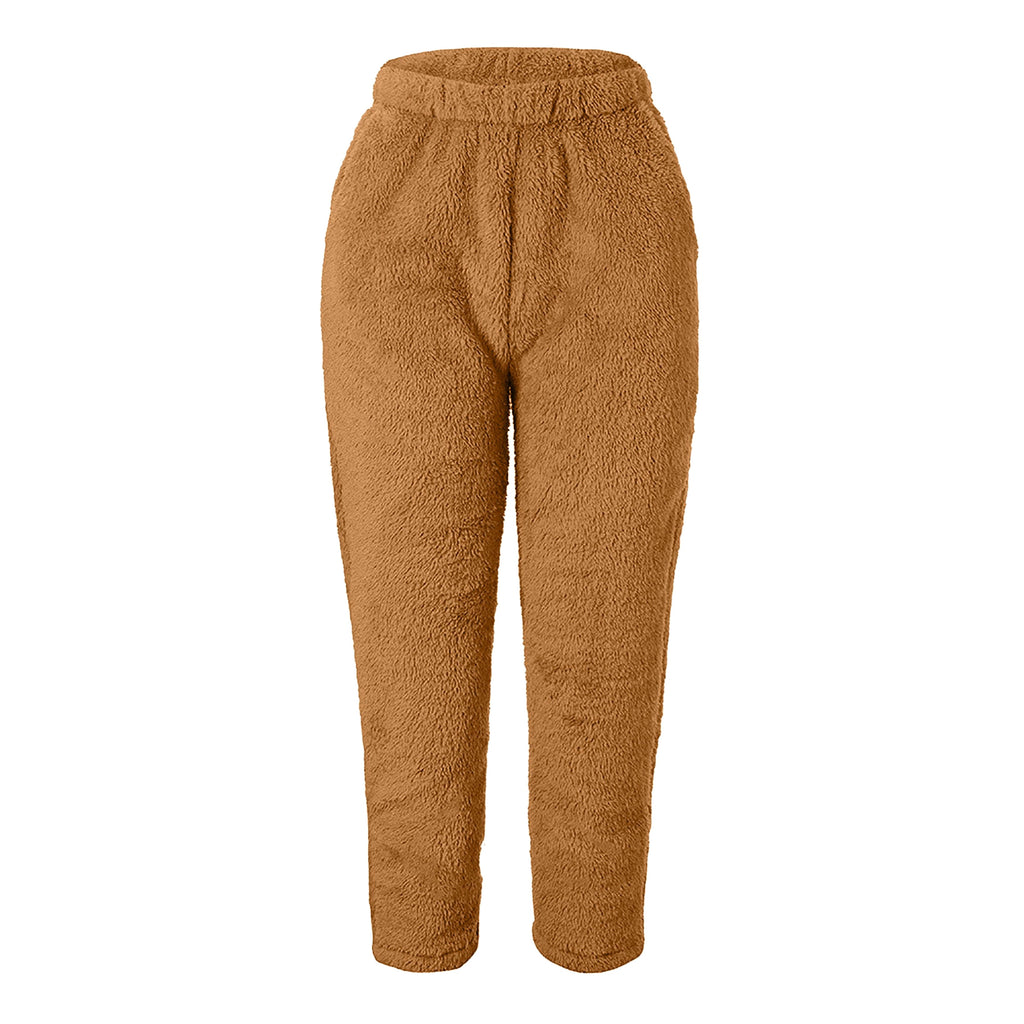 Double-sided Velvet Home Wear Women's Solid Color Loose Plush Pajama - enhanced image 5