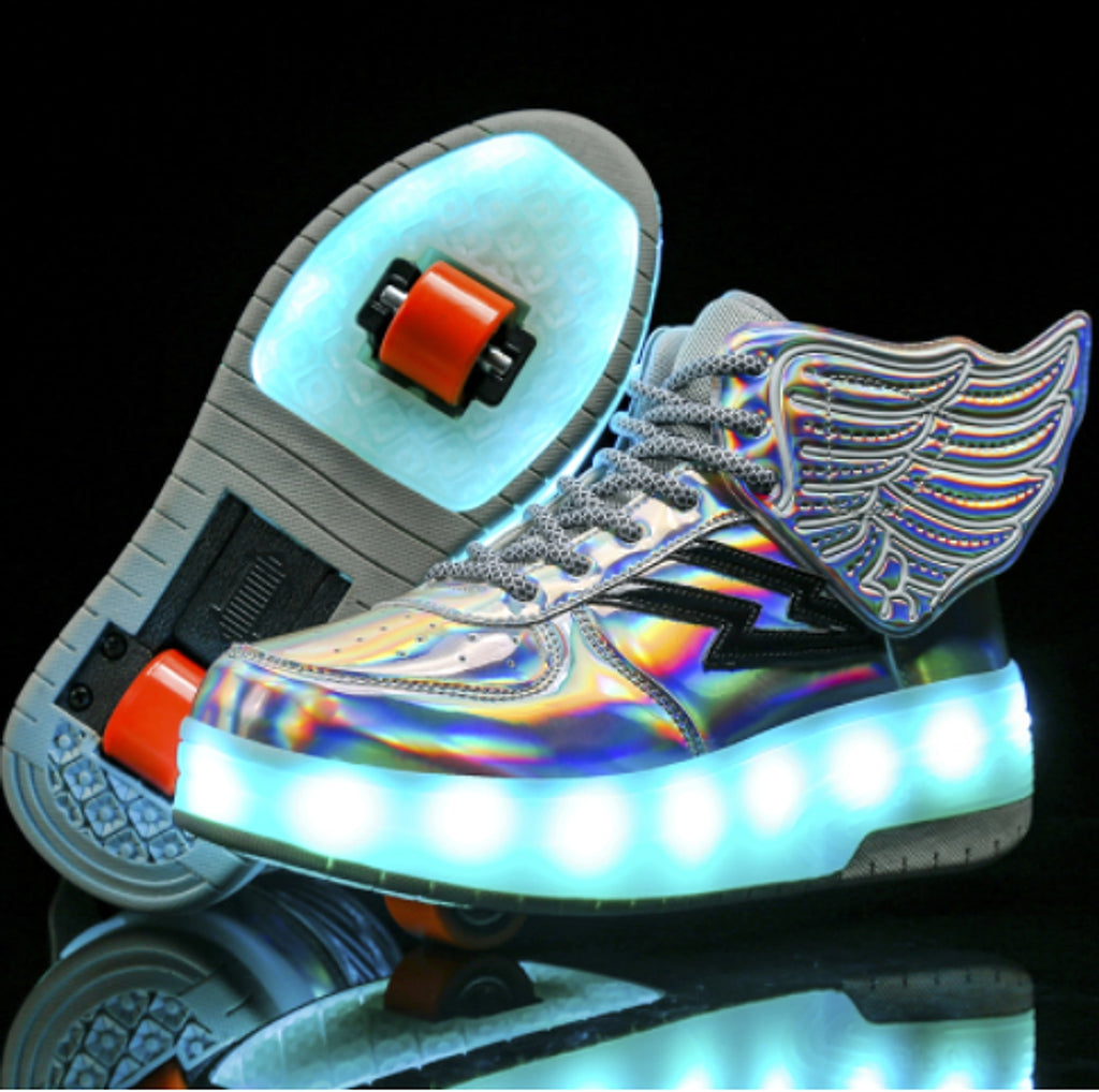 Double Wheel Led Light Shoes Wheel Student Roller Skates - enhanced image 5
