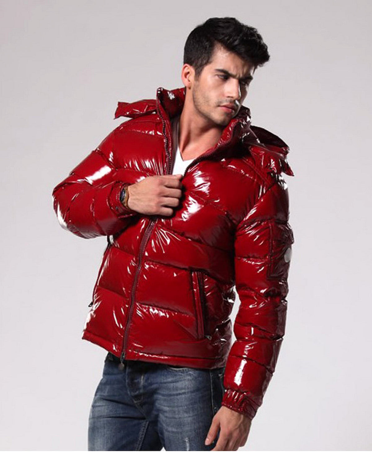 Down Short Mens Thick Warm Jacket - enhanced image 5