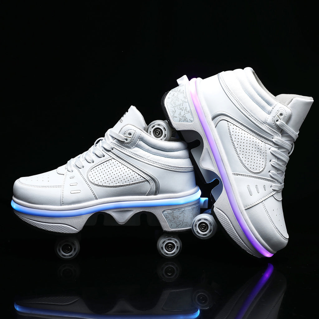 Dual-purpose Skating Skates Deformation Double Row Boom Roller Skates - enhanced image 5