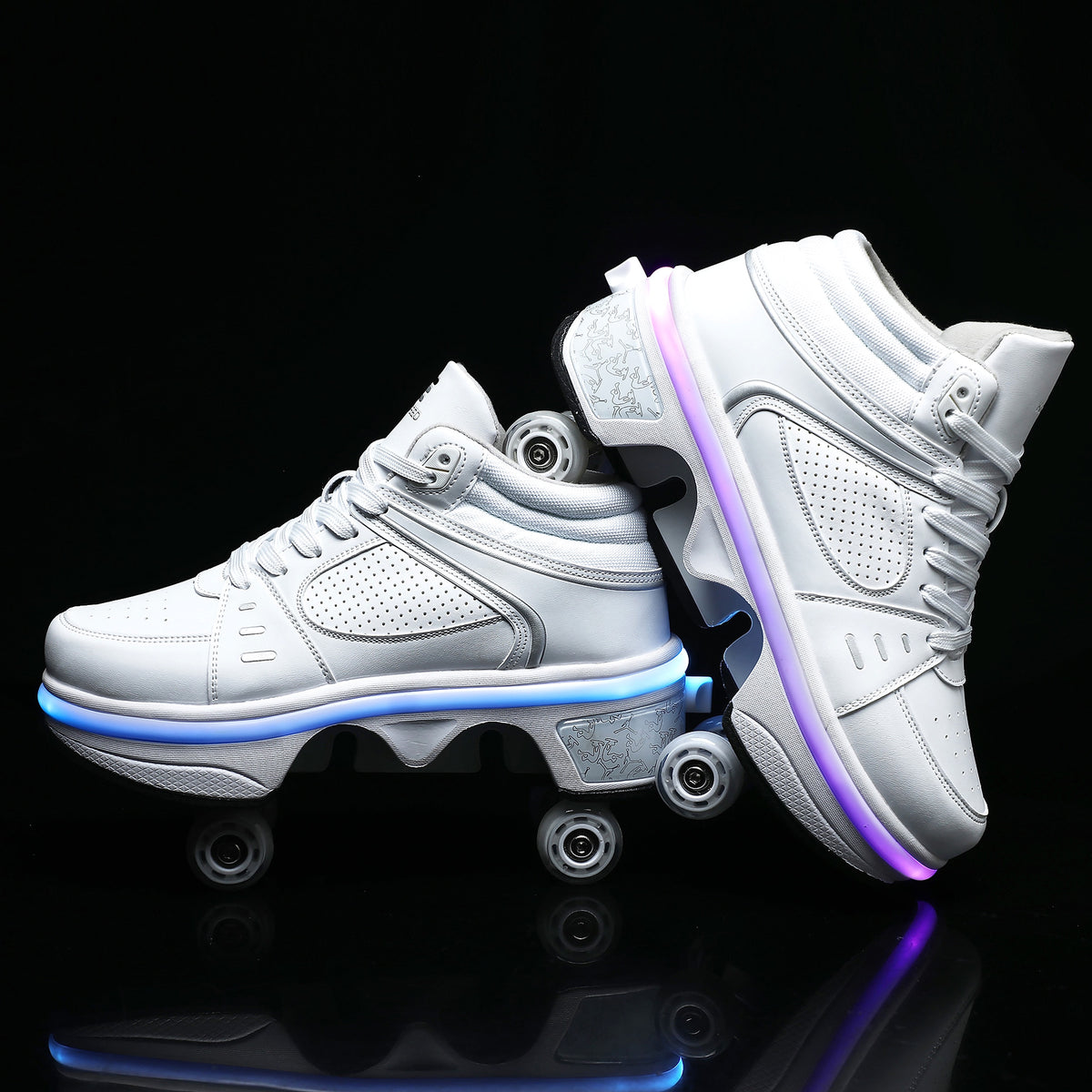 Dual-purpose Skating Skates Deformation Double Row Boom Roller Skates - enhanced image 5