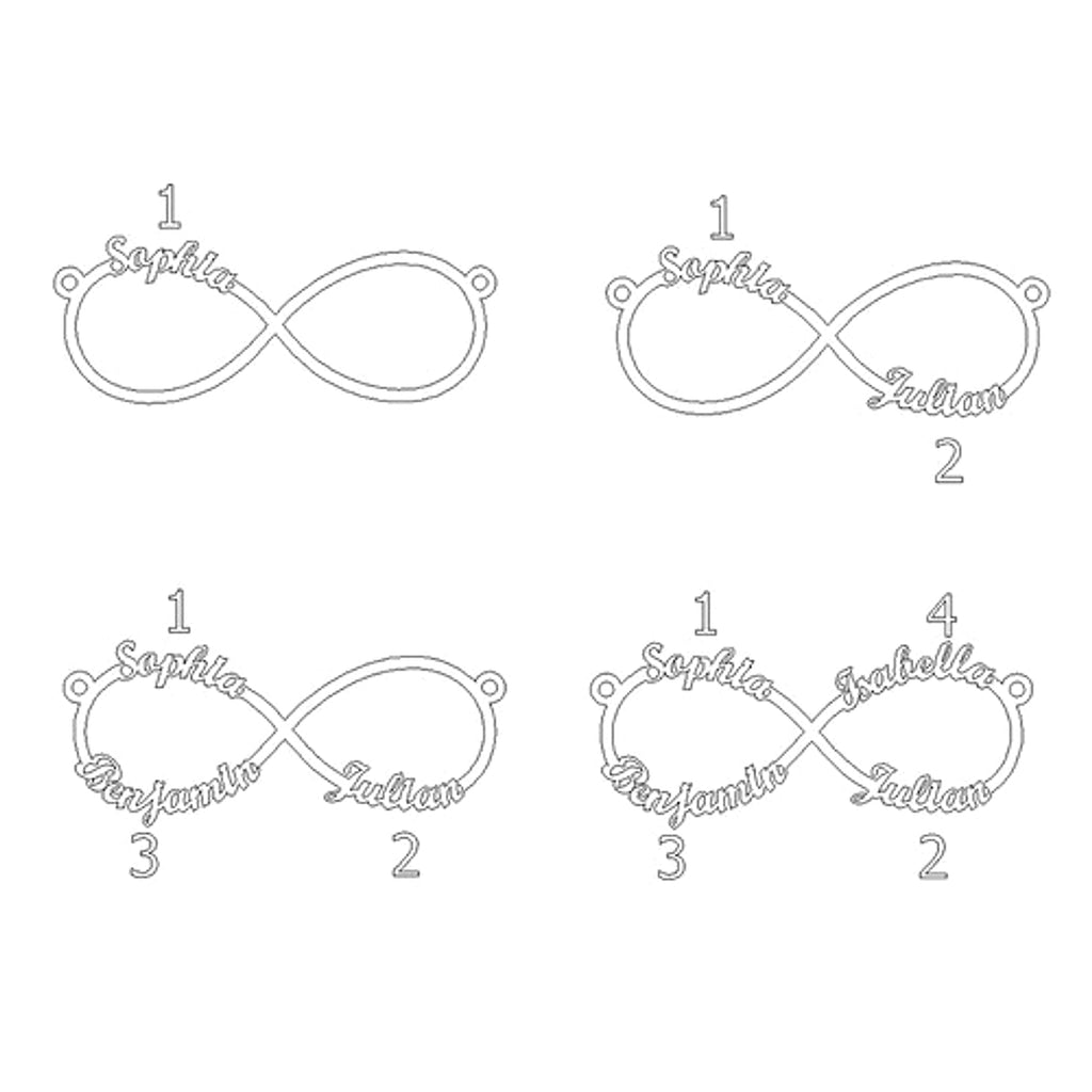 Personalized Eight-Character Name Necklace – Elegant Infinity Pendant - enhanced image 5