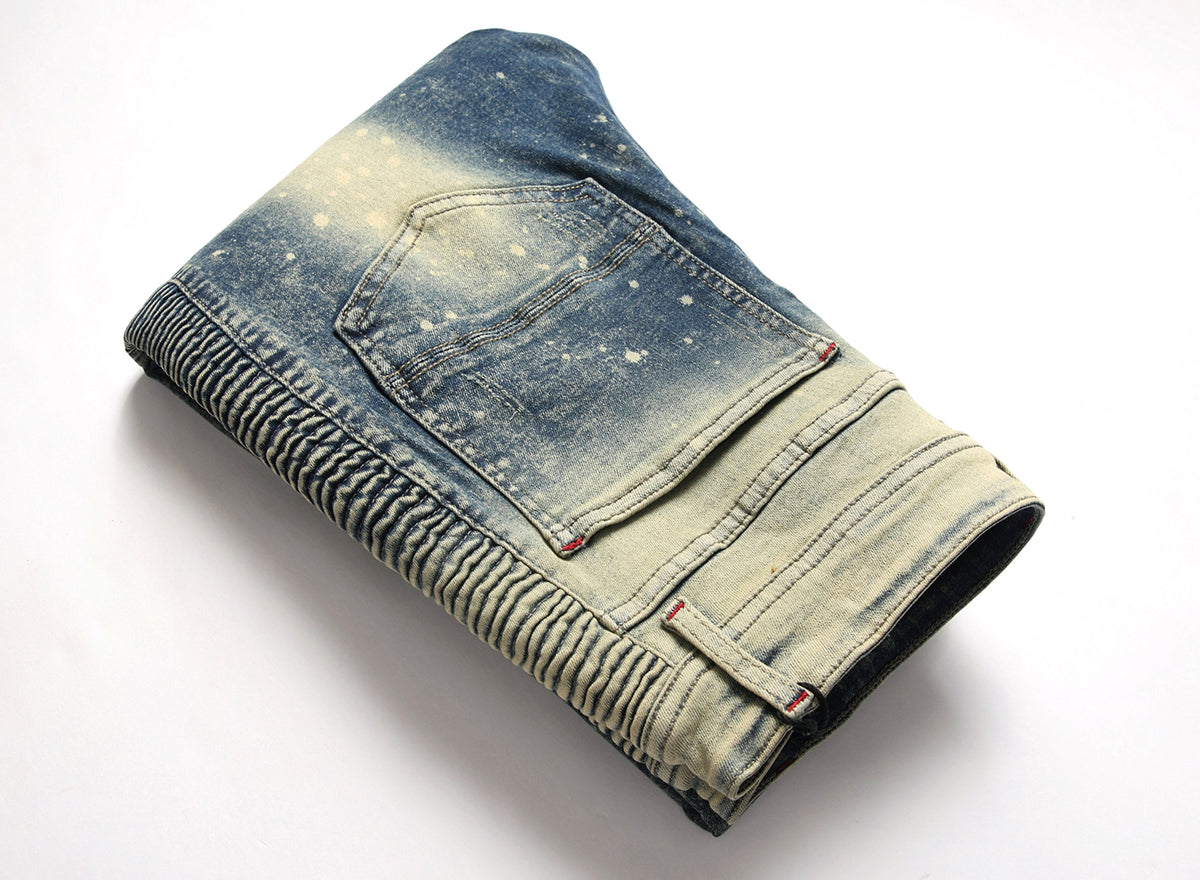 Elastic Small Straight Jeans For Men - enhanced image 5