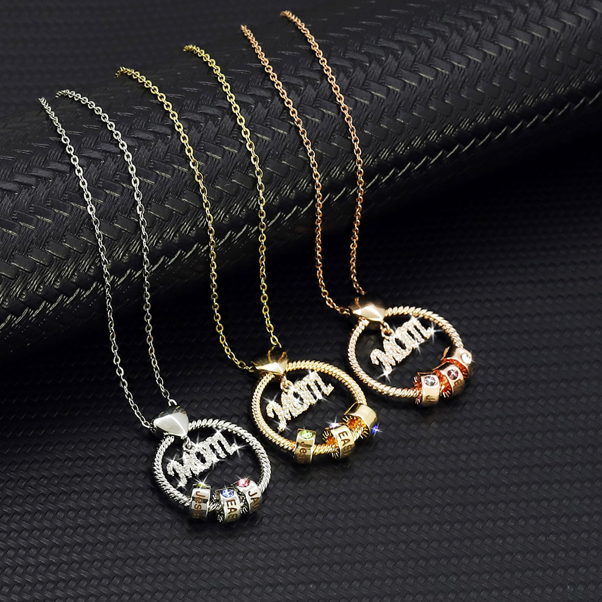 Engraved Birthstone Name Necklace – Personalized Jewelry for Women - enhanced image 5