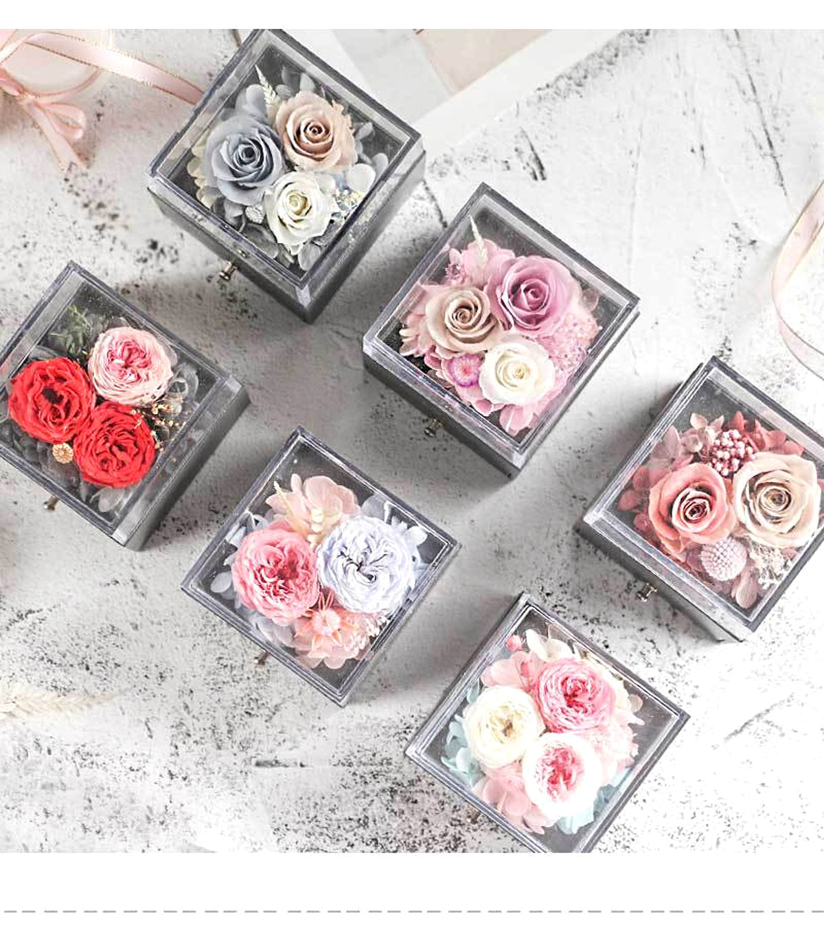 Eternal Flower Rose Jewelry Box for Birthday Presents Valentines Day Wedding Gift - enhanced image 5