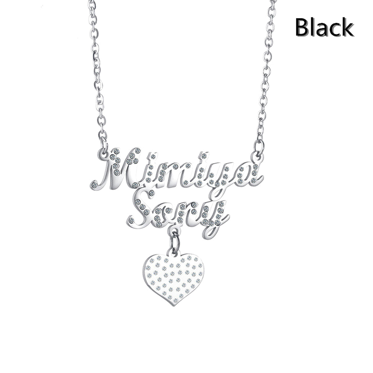 European And American Stainless Steel Name Necklace Personalized - enhanced image 5