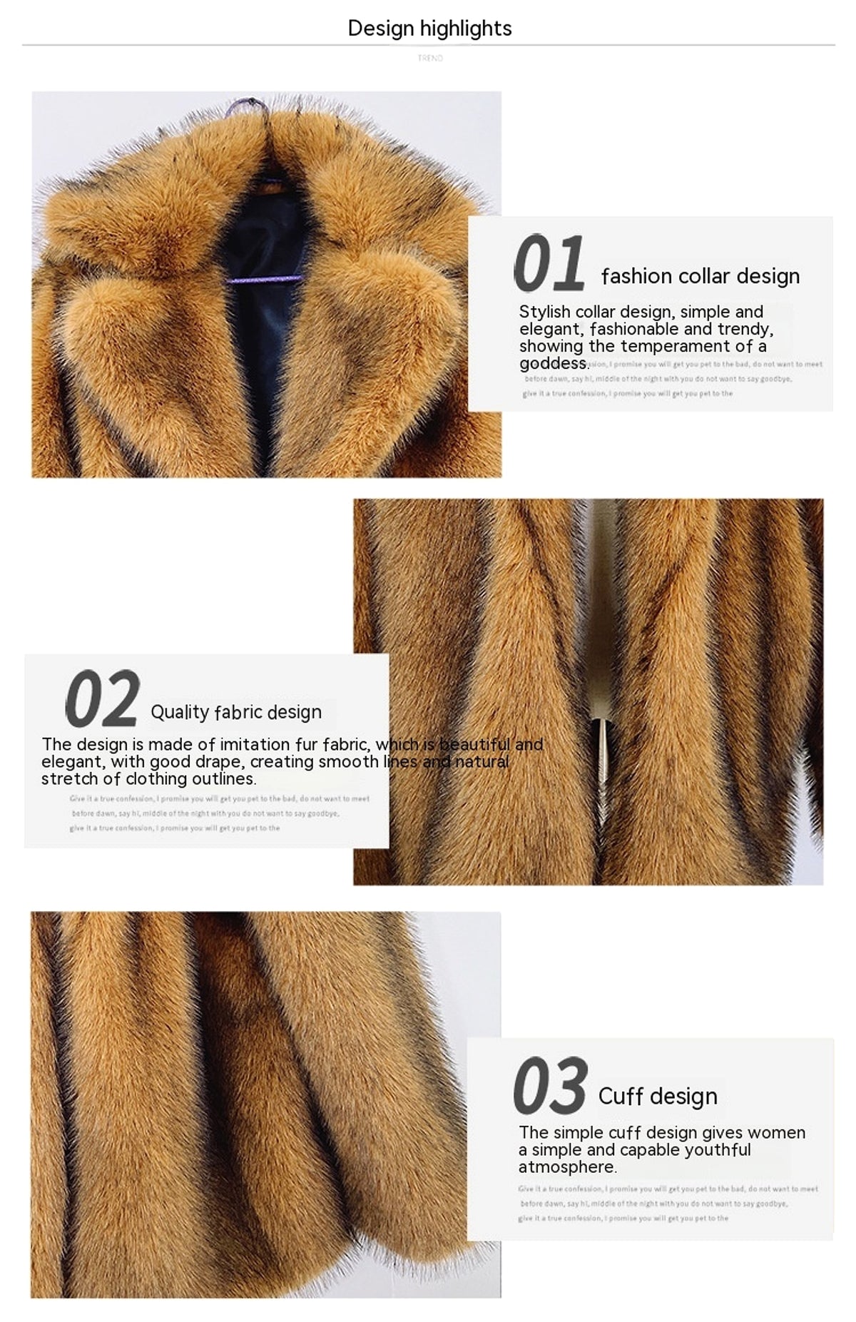 A.1 Fall Winter Fashion Mid-length Coat Set Warm Jacket Women - enhanced image 5