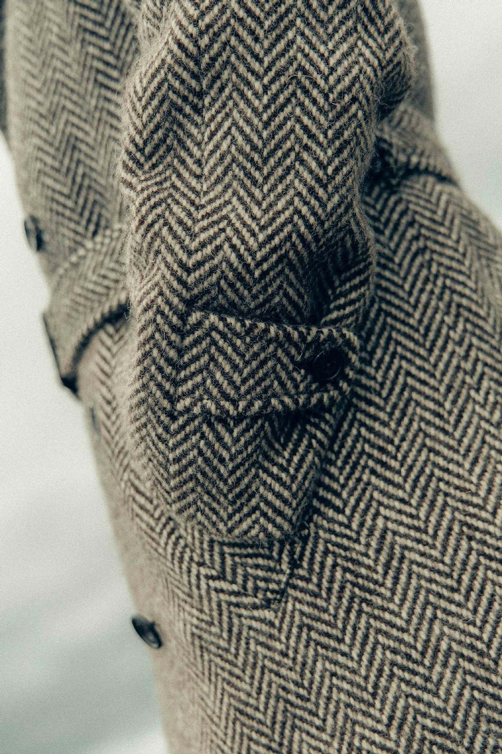 Fall Winter Men Mid-length Woolen Plaid Double Breasted Cotton Padded Thickened Coat - enhanced image 5