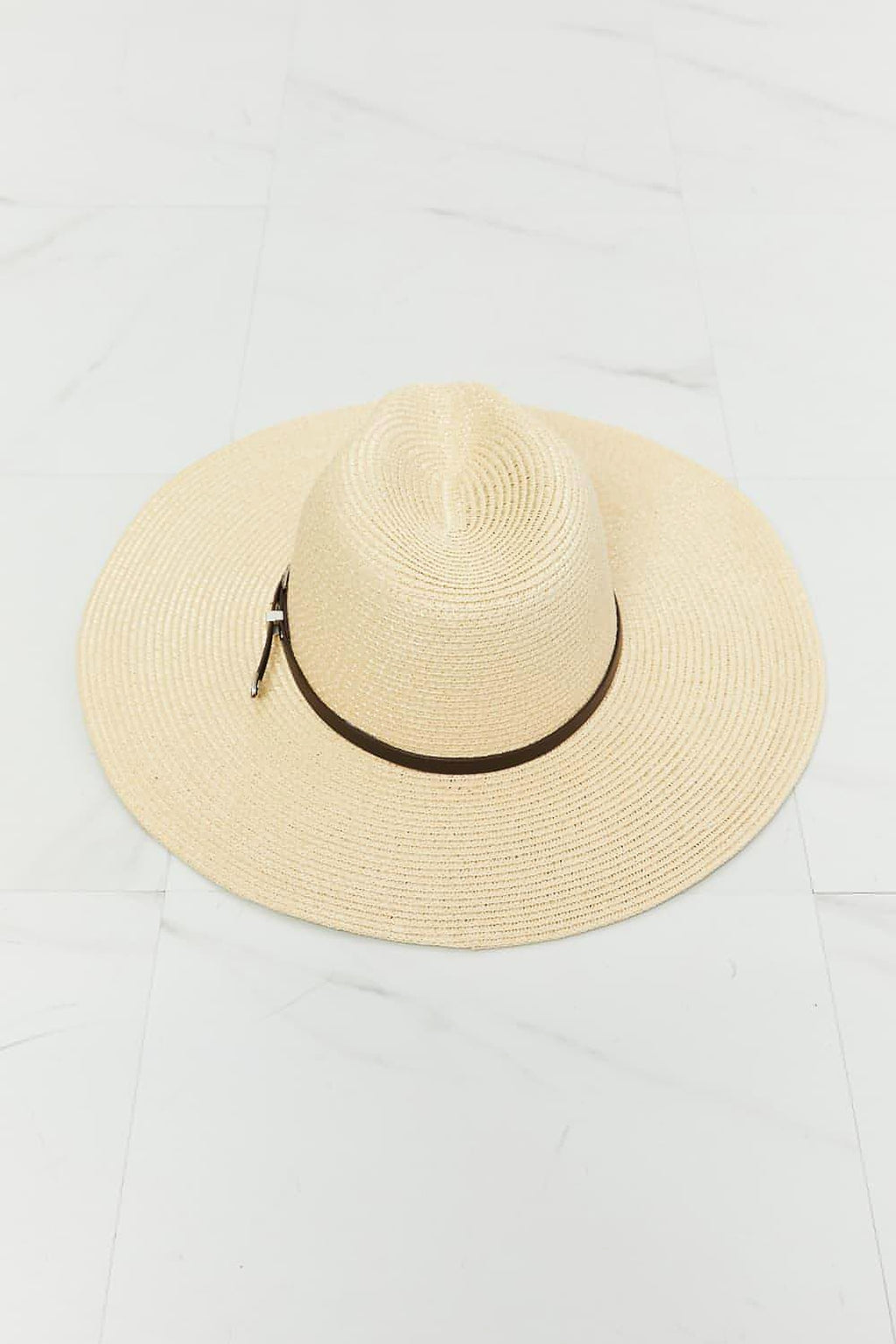 Fame Boho Summer Straw Fedora Hat - enhanced image 5