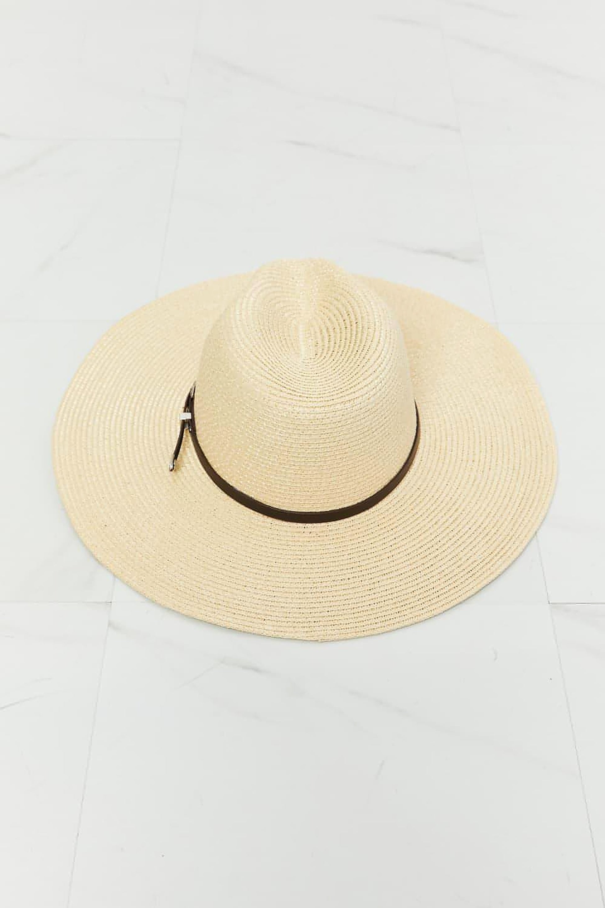 Fame Boho Summer Straw Fedora Hat - enhanced image 5