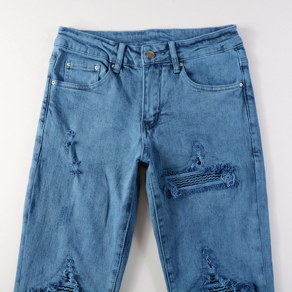 UrbanRift™ – Distressed Mid-Waist Street Jeans - enhanced image 5