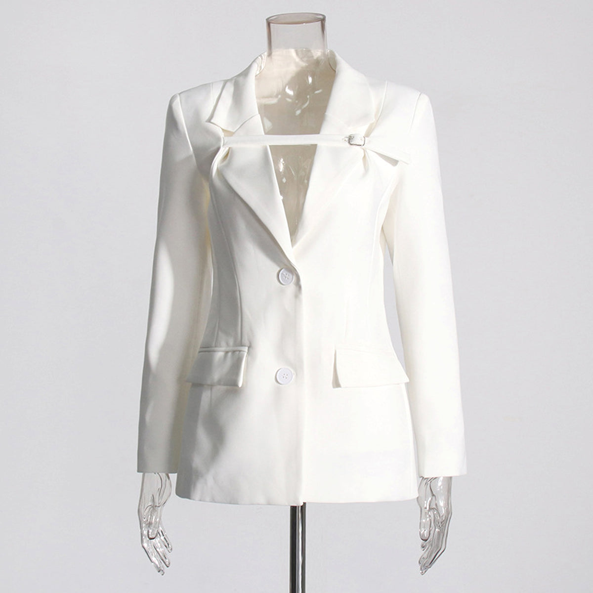 Fashion Slim Fit Patchwork Suit Jacket For Women - enhanced image 5