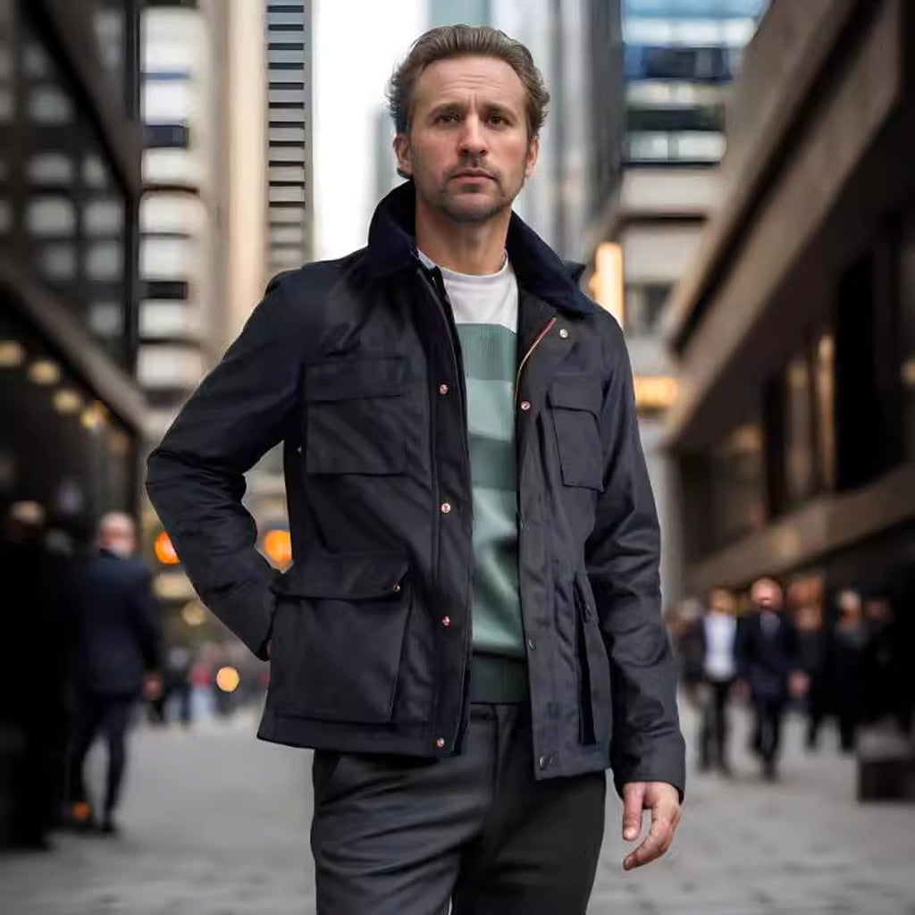 Fashion Solid Color Zipper Jacket Jacket Men - enhanced image 5