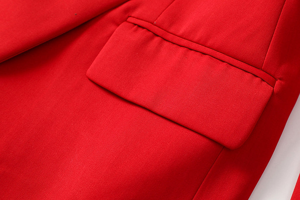 Traje de mujer ajustado abrigo ropa cruzado