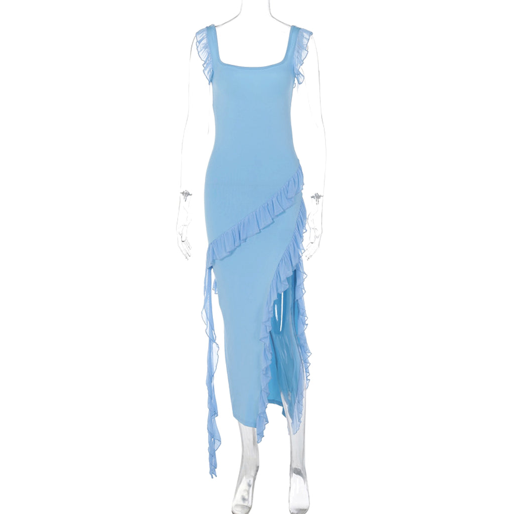 Female Summer Fashionable Stringy Selvedge Stitching Temperament Dress - enhanced image 5