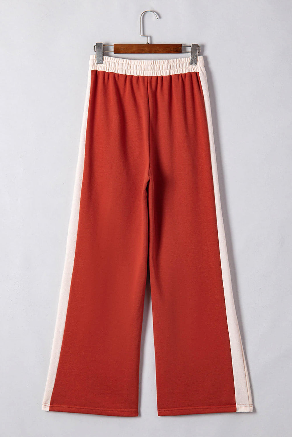 Flamingo Color Block Drawstring High Waist Wide Leg Pants - enhanced image 5