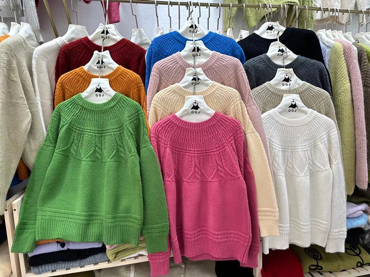 French Retro Soft Glutinous Twisted Sweater For Women - enhanced image 5