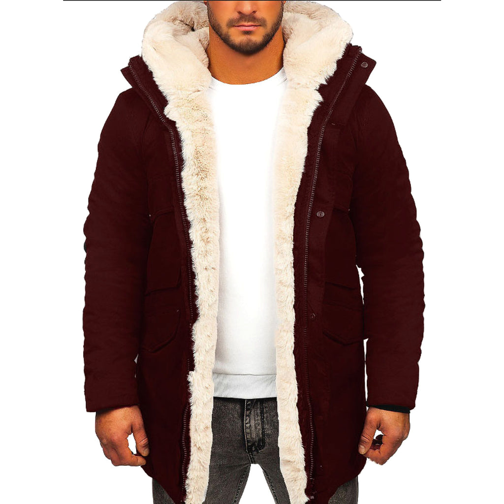Fur Integrated Hooded Jacket Men - enhanced image 5
