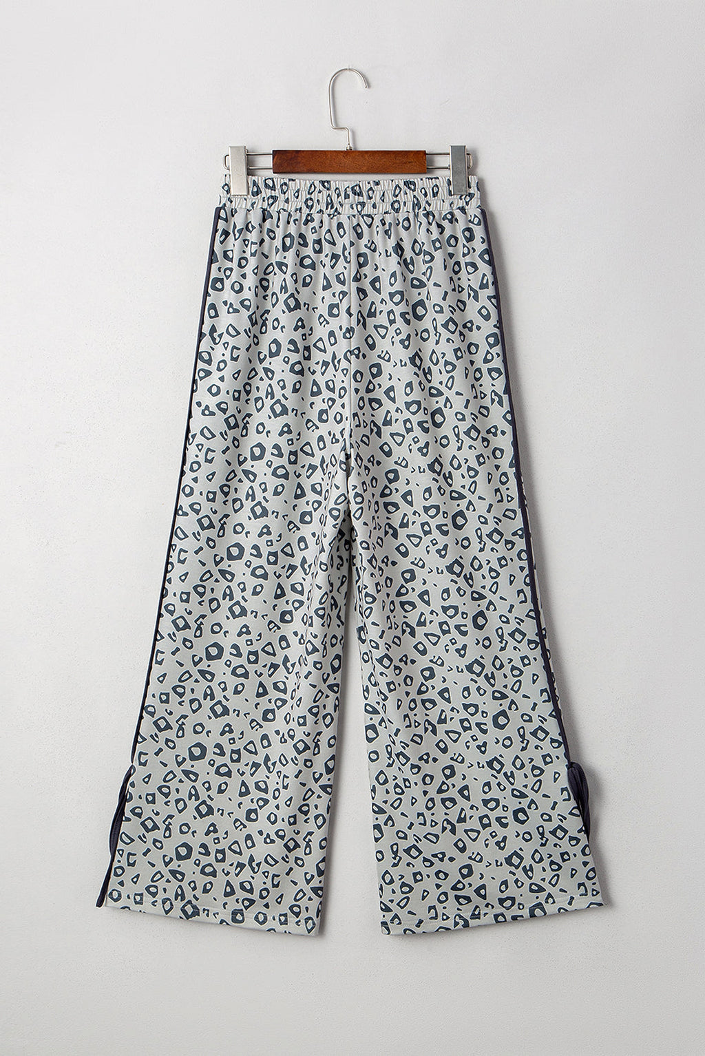 Gray Leopard High Waist Side Bow Straight Leg - enhanced image 5