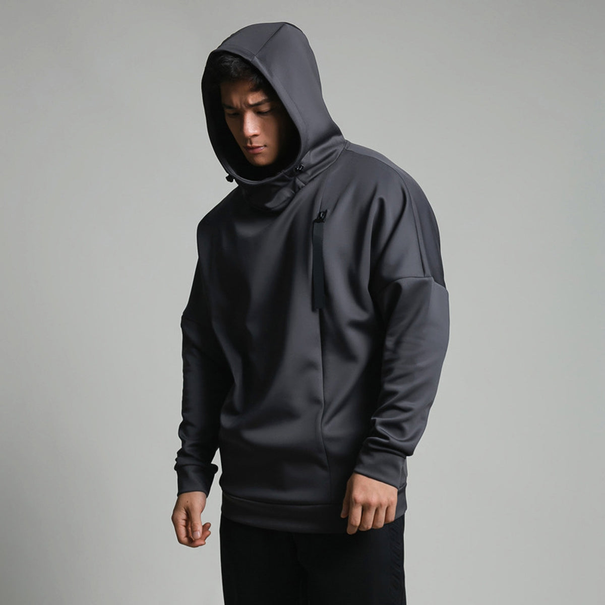 High Collar Sports Sweater For Men Loose - enhanced image 5
