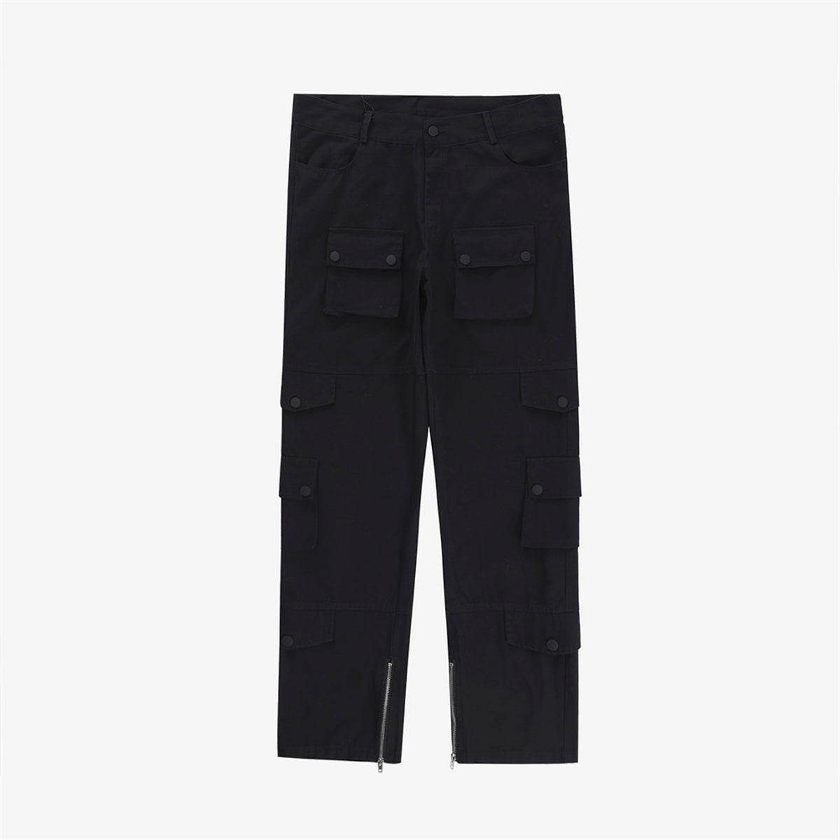High Street Loose Hem Zip-Slit Straight-Leg Trousers Men Jeans - enhanced image 5