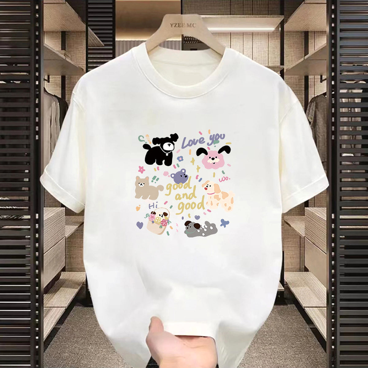 High Street Motorcycle Printed Short-sleeved T-shirt Men - enhanced image 5