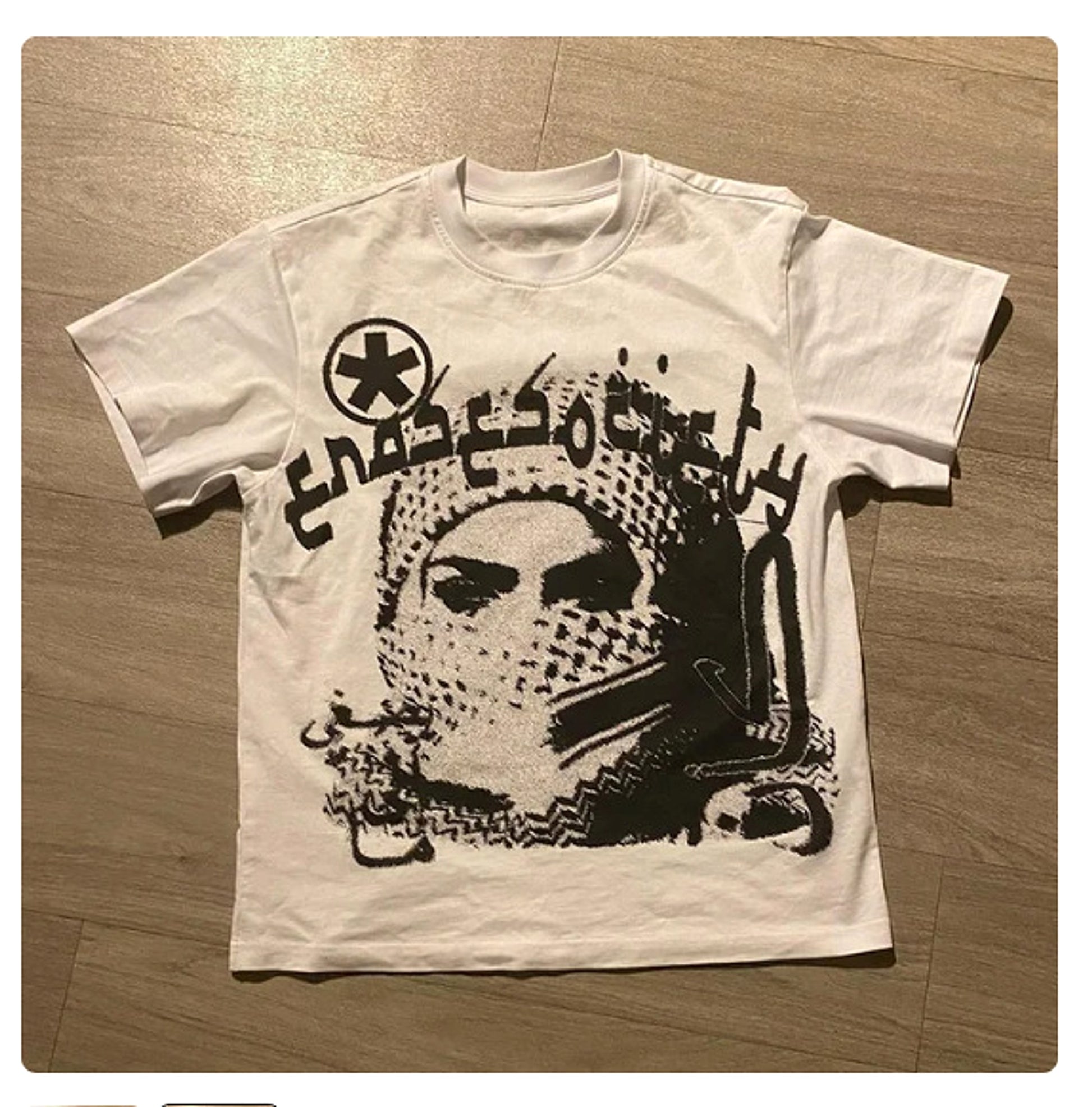 Hip Hop Loose Gothic Junk Pattern Printed T-shirt Men - enhanced image 5