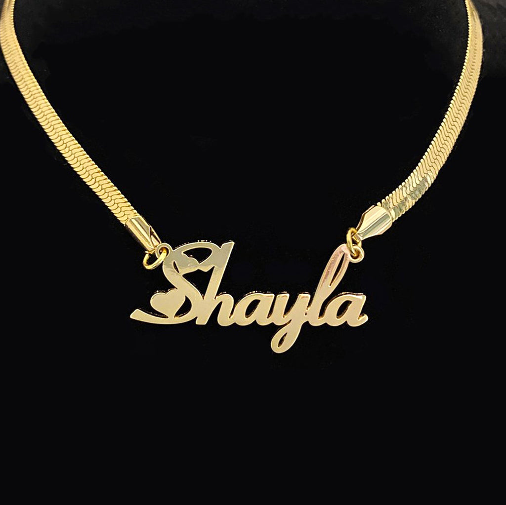 Ins Wind Blade Chain  Necklace Custom Name - enhanced image 5