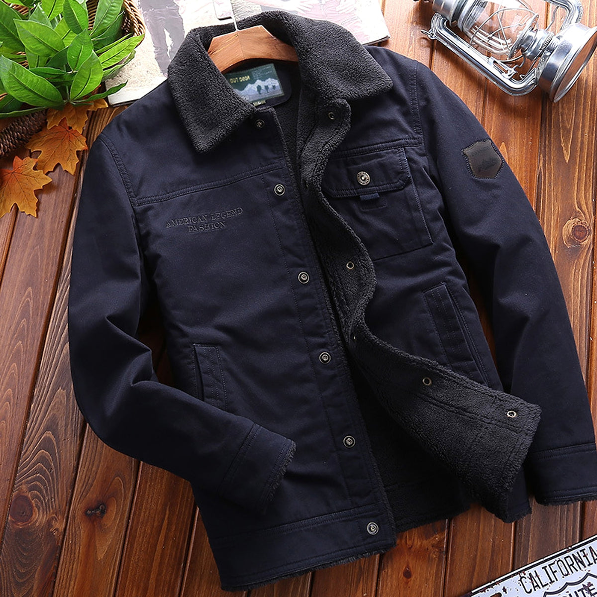 A.1 Jacket Plus Velvet Padded Winter Lapel Men - enhanced image 5
