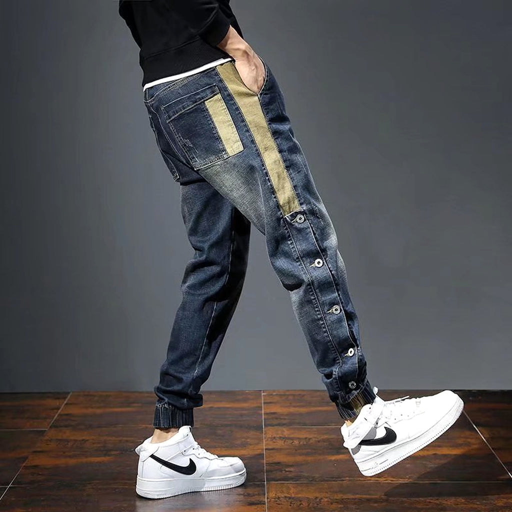 UrbanEase™ – Cropped Harem Denim Pants - enhanced image 5