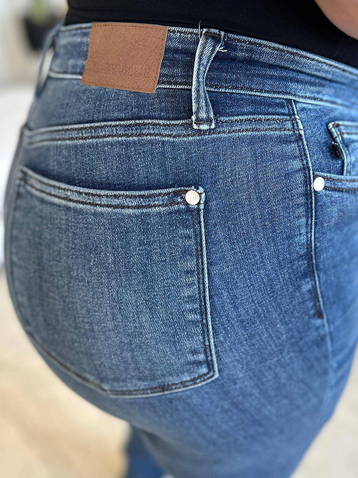 Judy Blue Full Size  High Waist Distressed Skinny Jeans - enhanced image 5