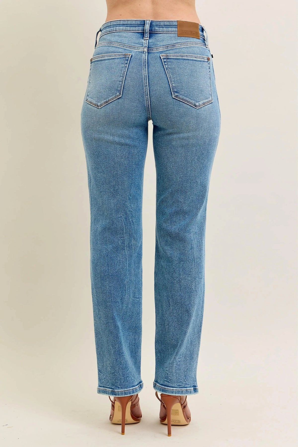 Judy Blue Full Size Hw Vintage Straight Jeans Plus Size - enhanced image 5