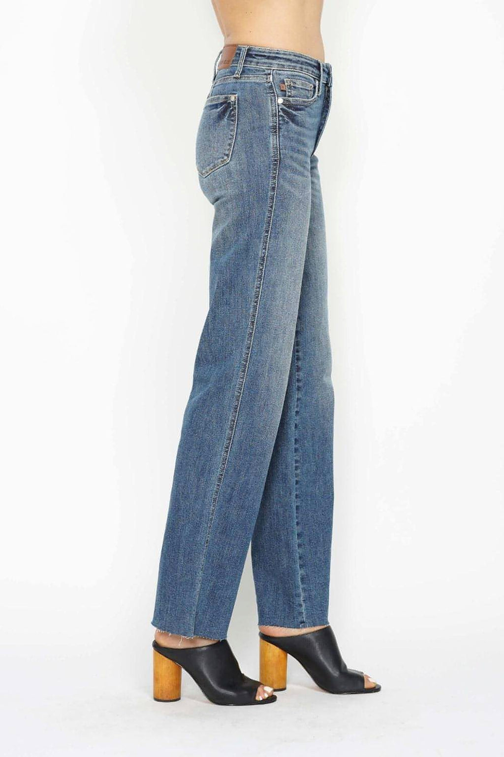 Judy Blue Full Size Tummy Control Straight Jeans - enhanced image 5