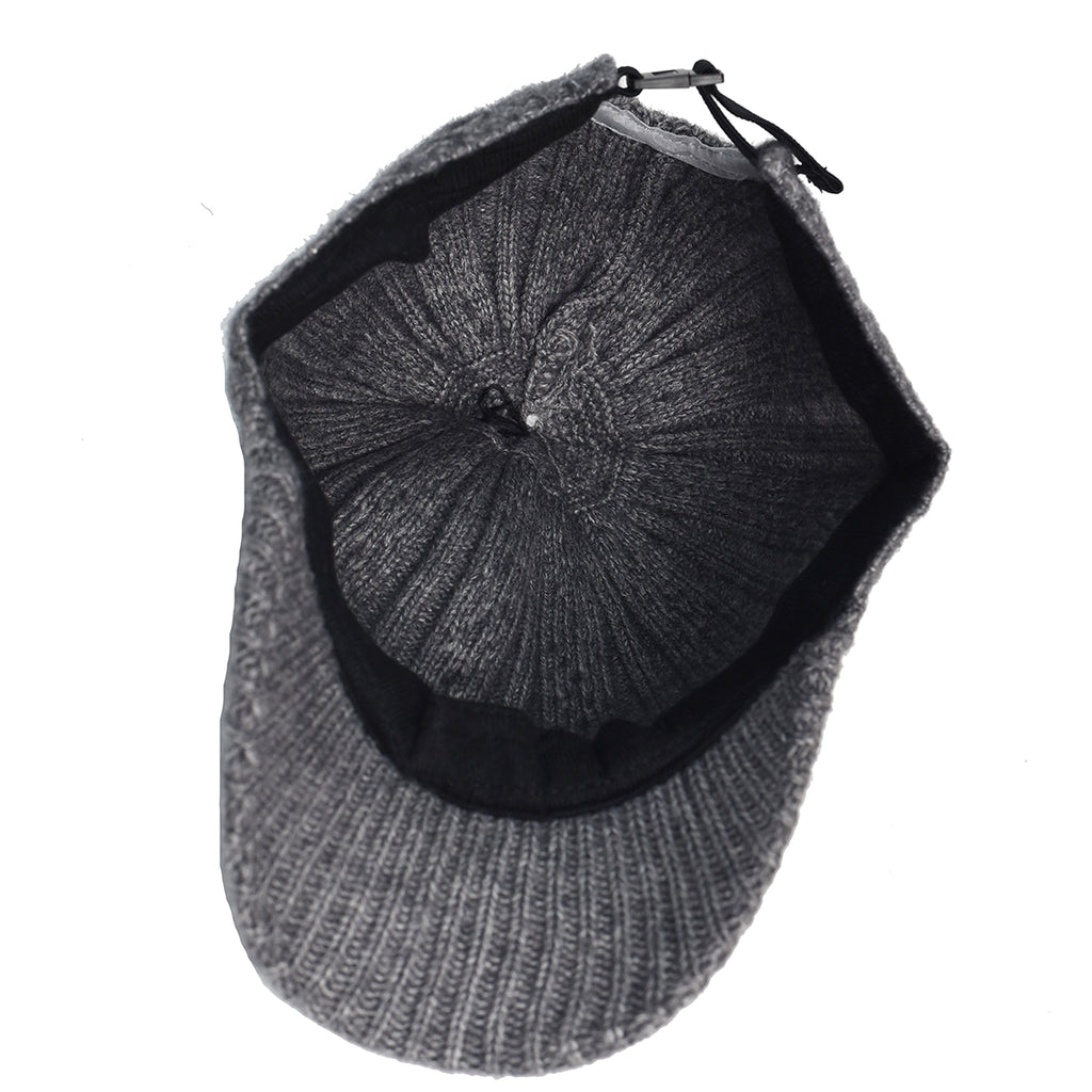 Knitting Wool Baseball Cap Korean Warm Solid Color Light Plate Peaked Cap - enhanced image 5