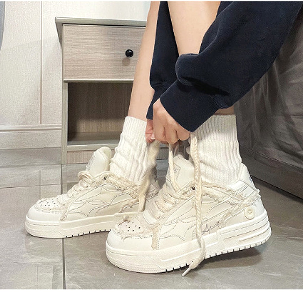 Korean Style Casual Breathable White Shoes Men - enhanced image 5