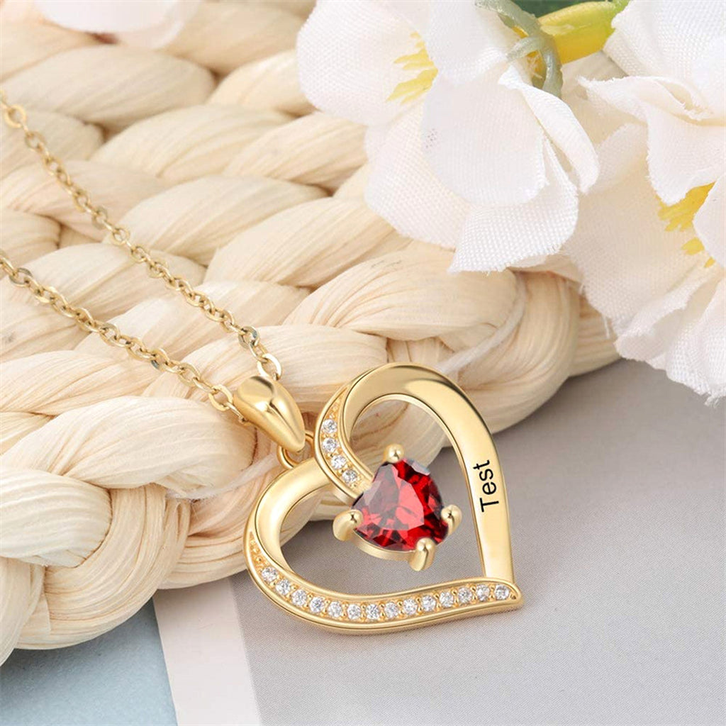 Ladies Elegant Heart Zircon Love Pendant Necklace - enhanced image 5