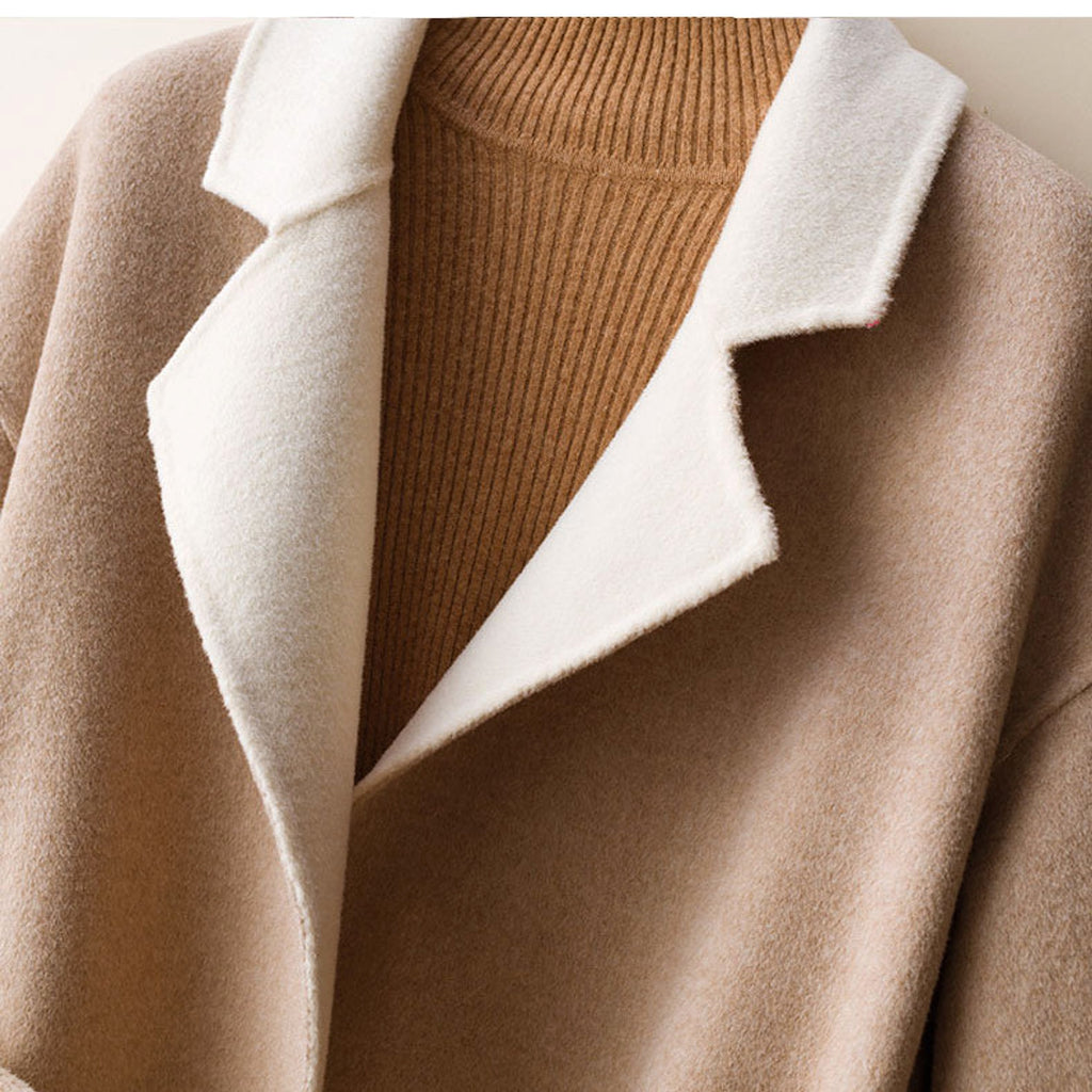 Ladies Wool Double-Faced Coat – Classic Elegance & Cozy Warmth - enhanced image 5