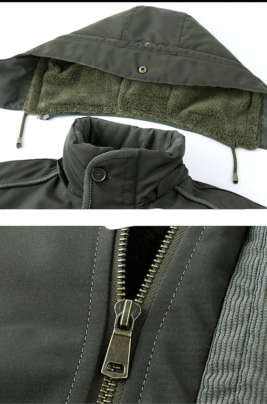 A.1 Lambswool Liner Cotton Coat Jacket Men - enhanced image 5