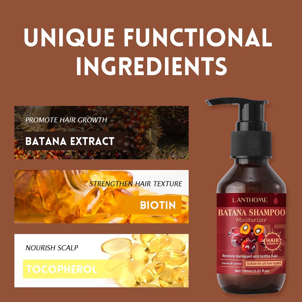 LANTHOME BATANA SHAMPOO – Moisturizer Repairing Edition - enhanced image 5