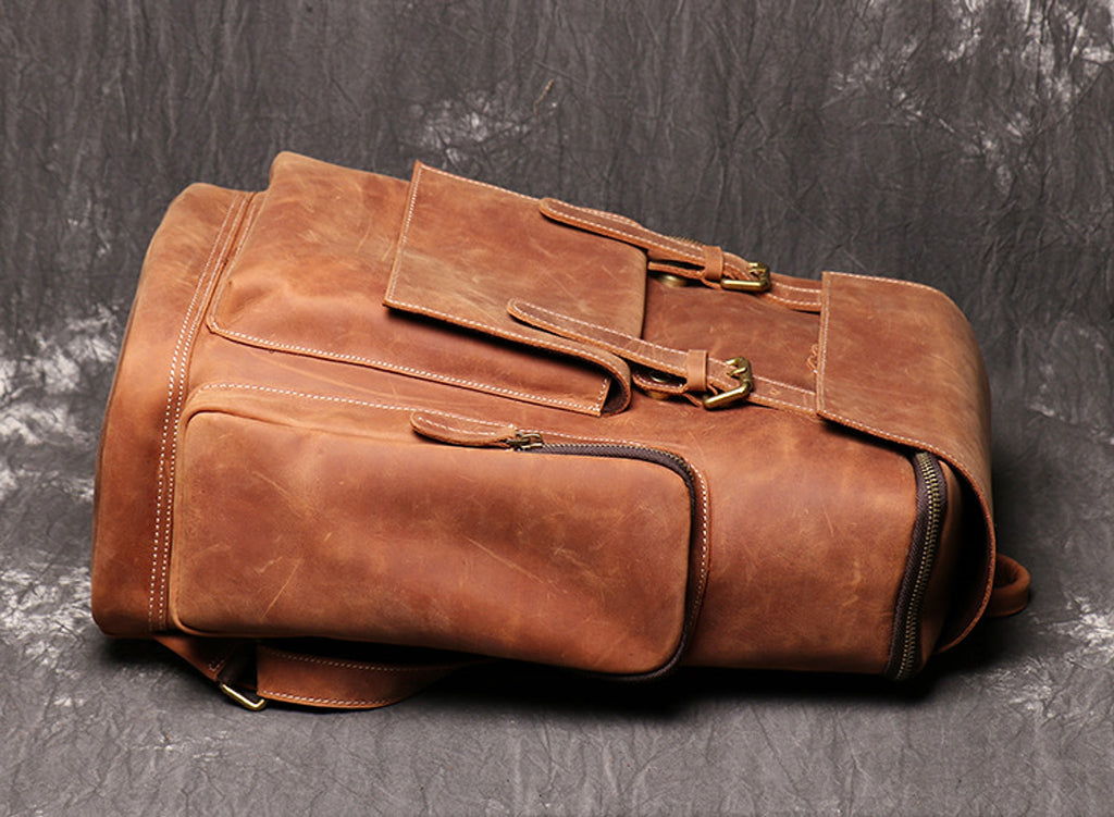ALLFASHION™ – HeritageLeather Laptop Backpack - enhanced image 5