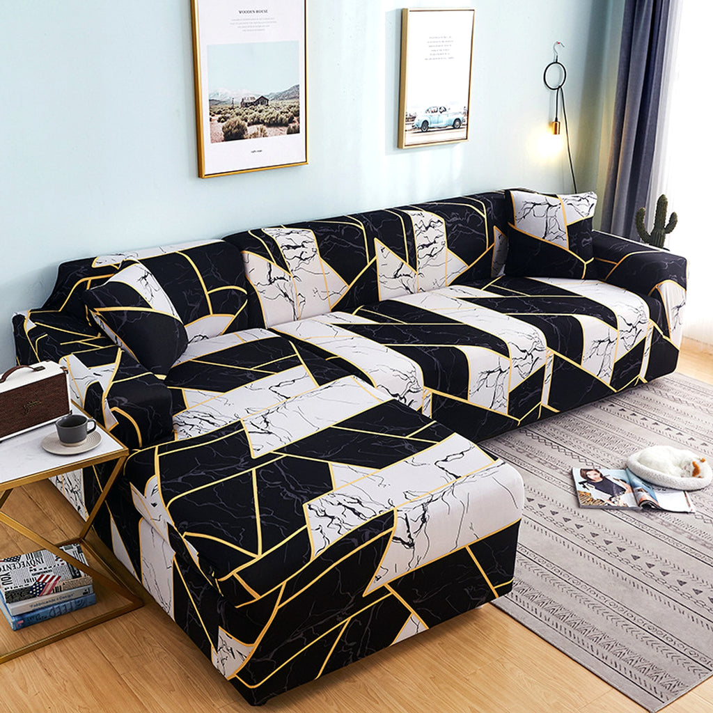 LineaFlex™ – Modern Graphic Stretch Sofa Cover - enhanced image 5